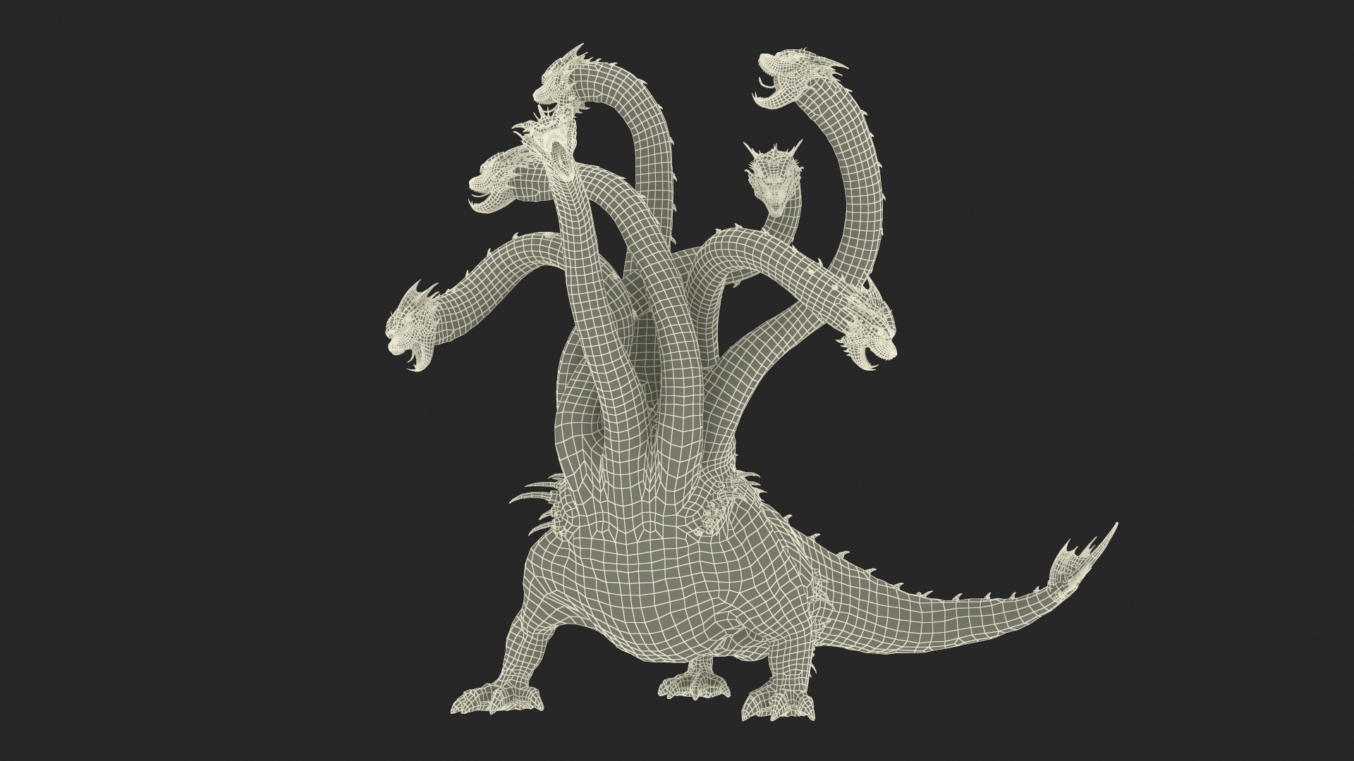 3D Lernaean Hydra Attack Pose