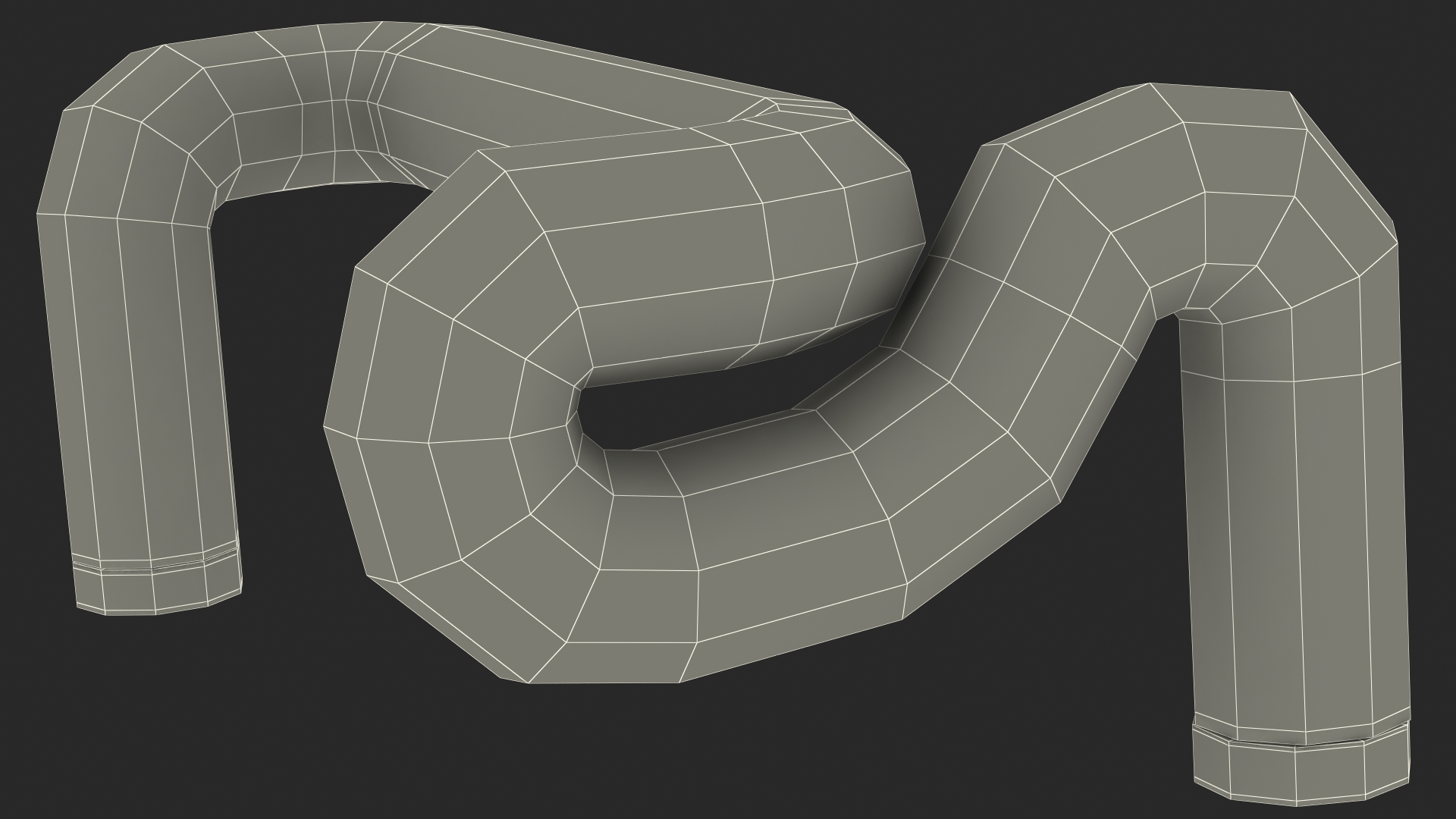 Neon Tube Light Number 1 3D model