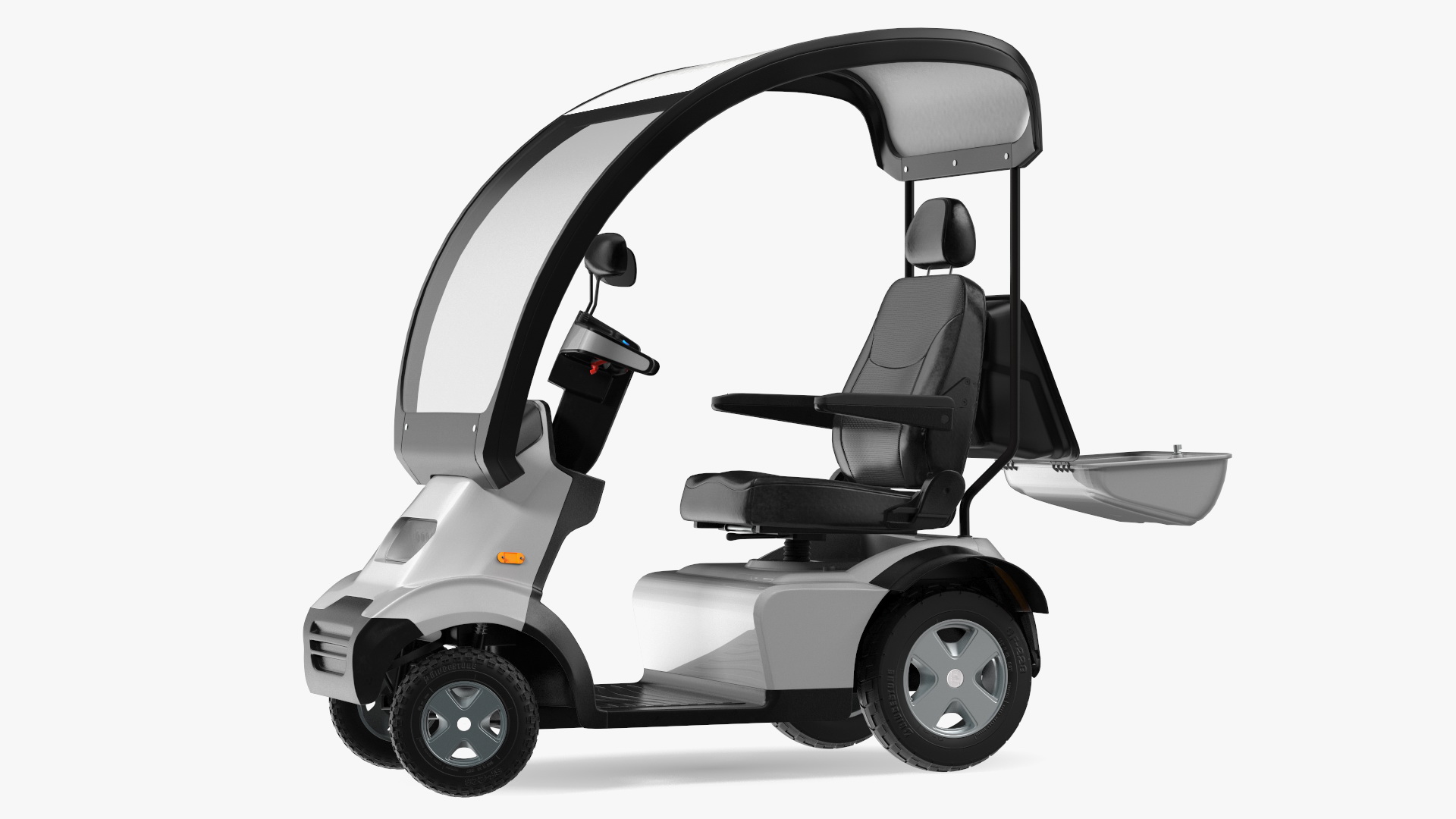 3D Afikim S4 4-Wheel Electric Scooter Grey Rigged