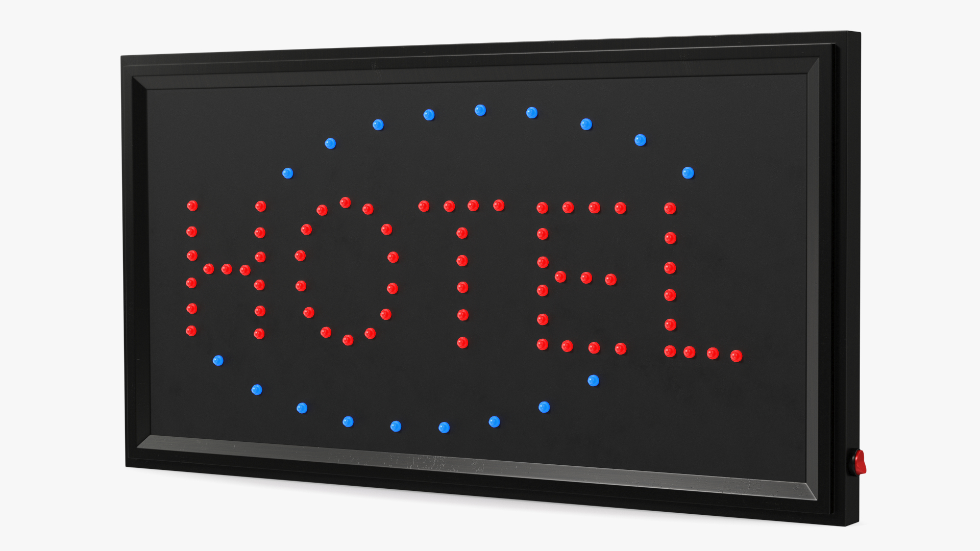 Hotel Neon LED Light Sign Board ON 3D model