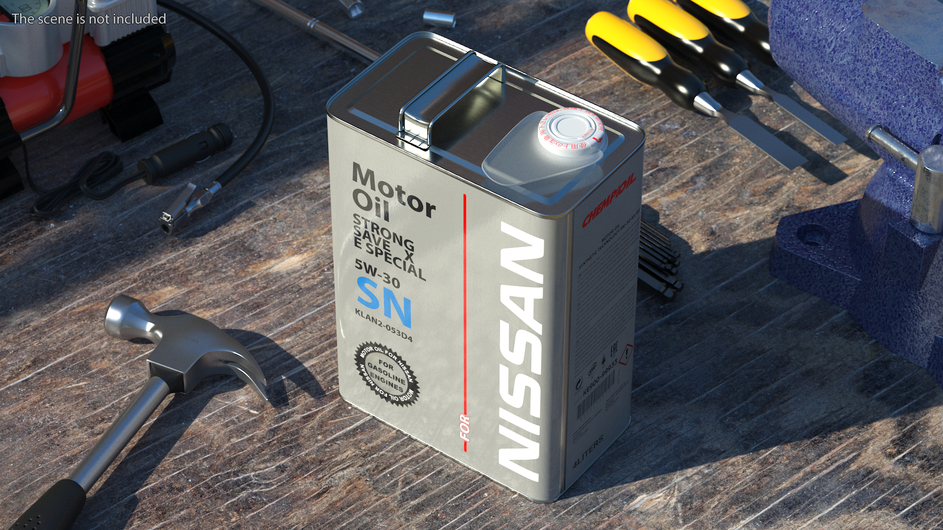 3D Nissan Motor Oil Metal Can