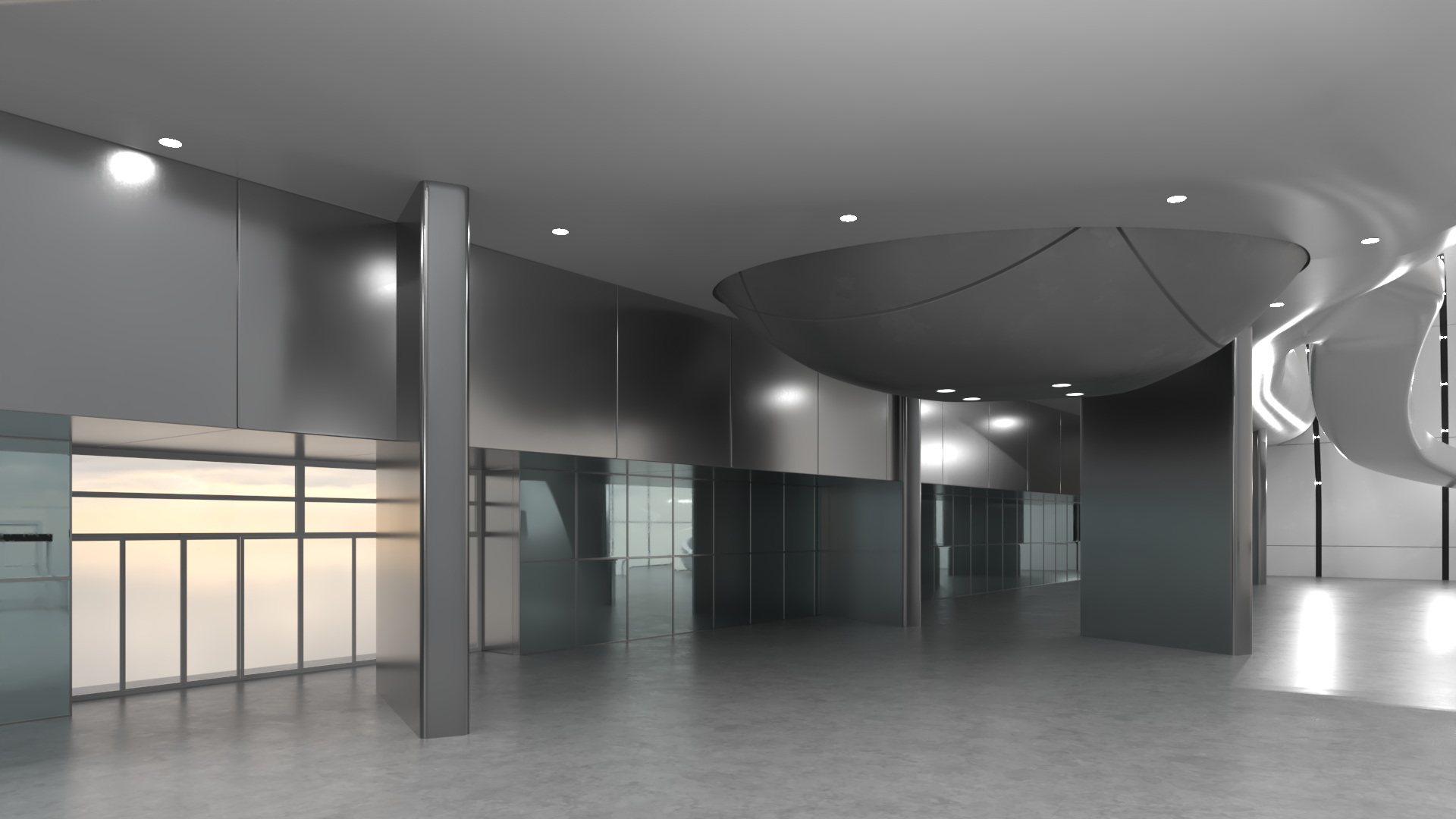 3D Futuristic Lobby