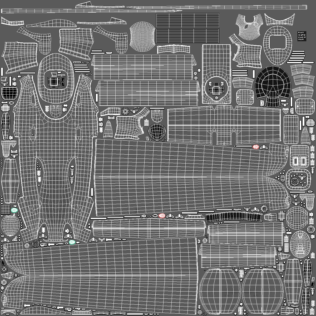 Fixed-wing Surveillance Drone Grey 3D model