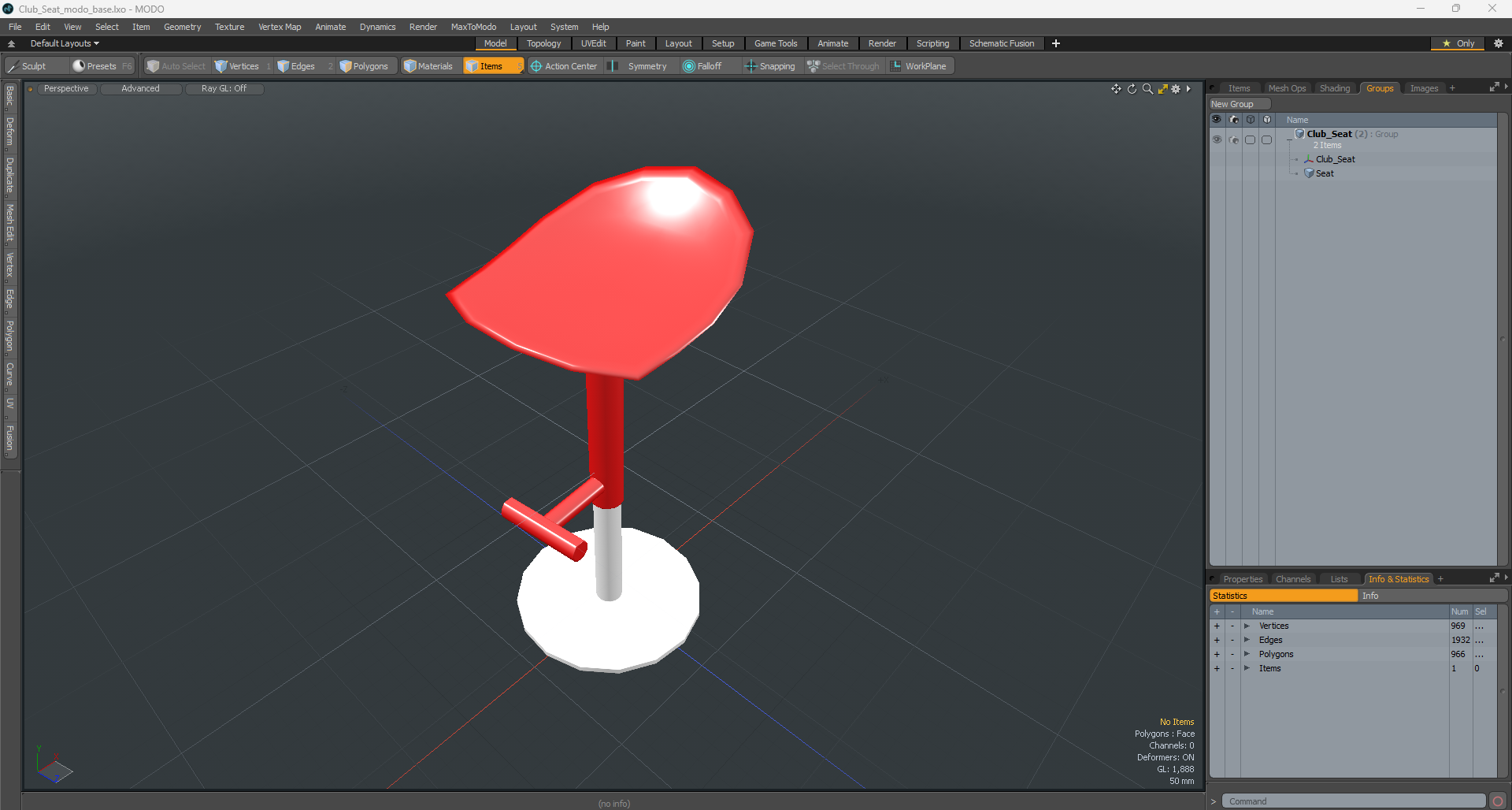 Club Seat 3D model