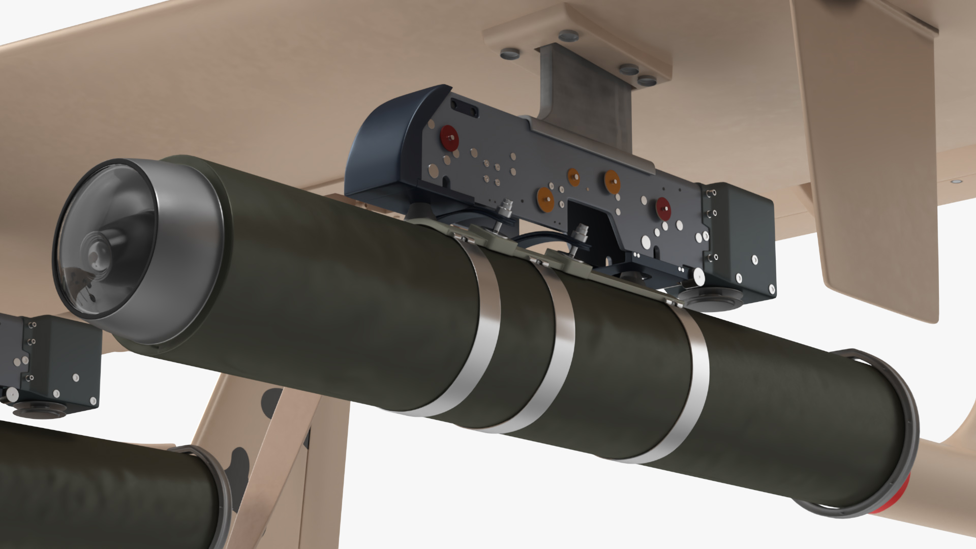 3D Camouflage Iranian Drone Mohajer-6 with Camera