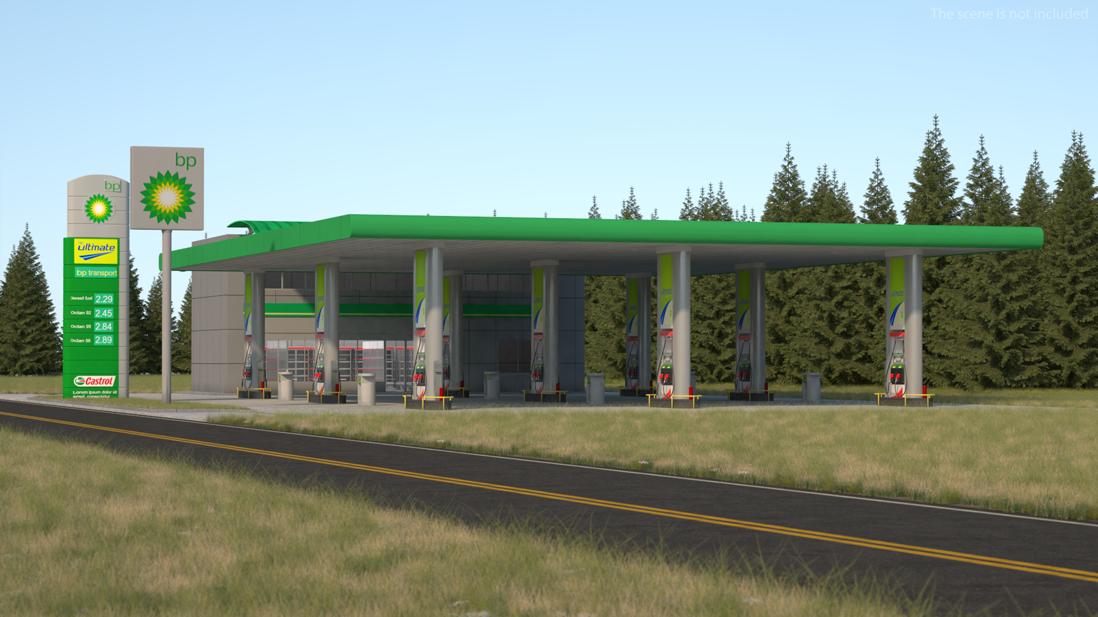 Nova Petrol Station 3D model