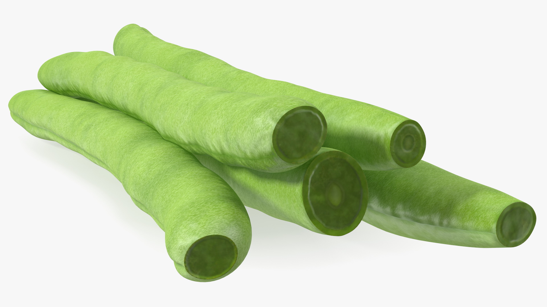3D French Beans Cut