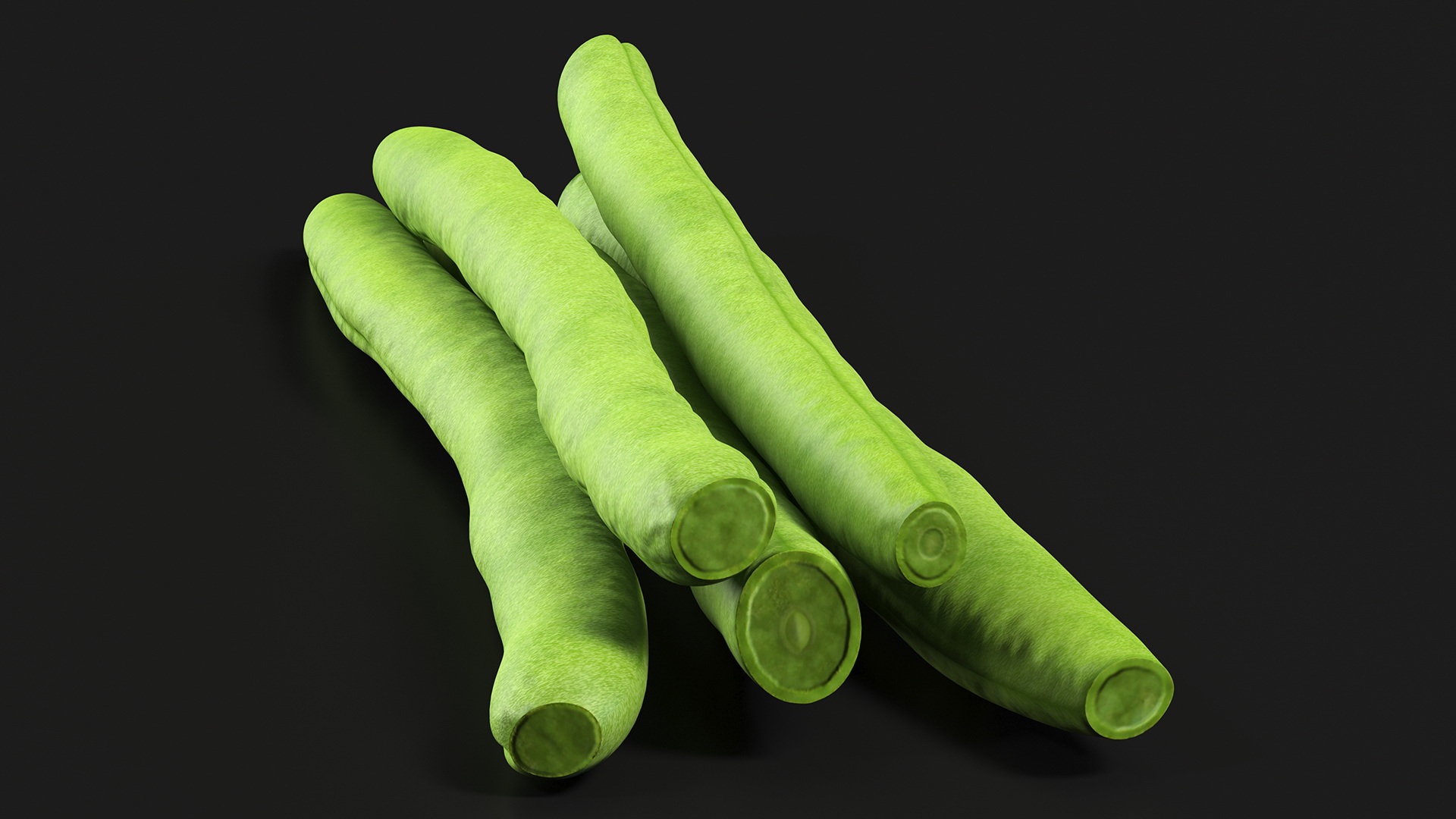 3D French Beans Cut