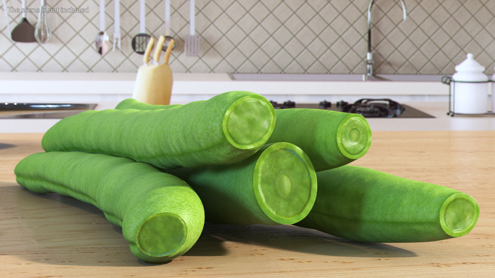 3D French Beans Cut