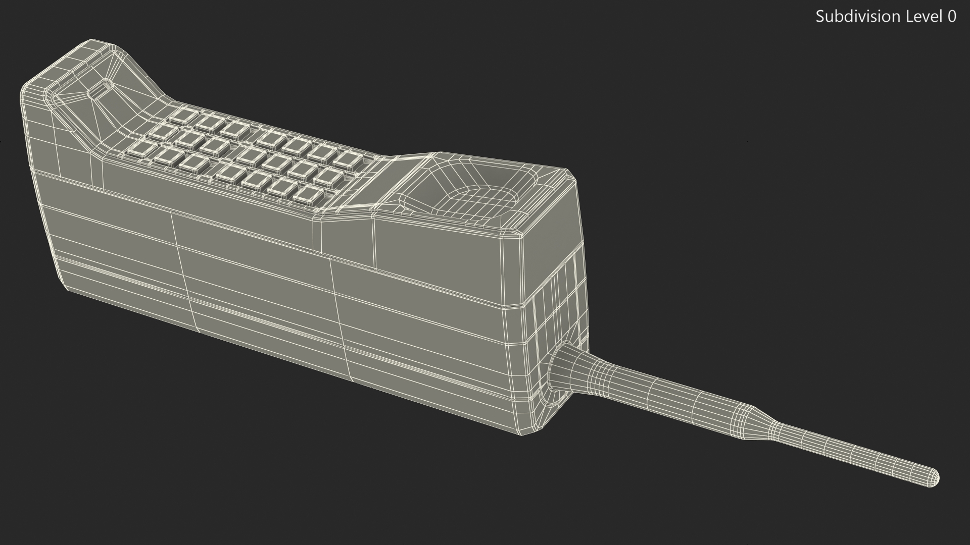 Vintage Analogue Cell Phone 3D