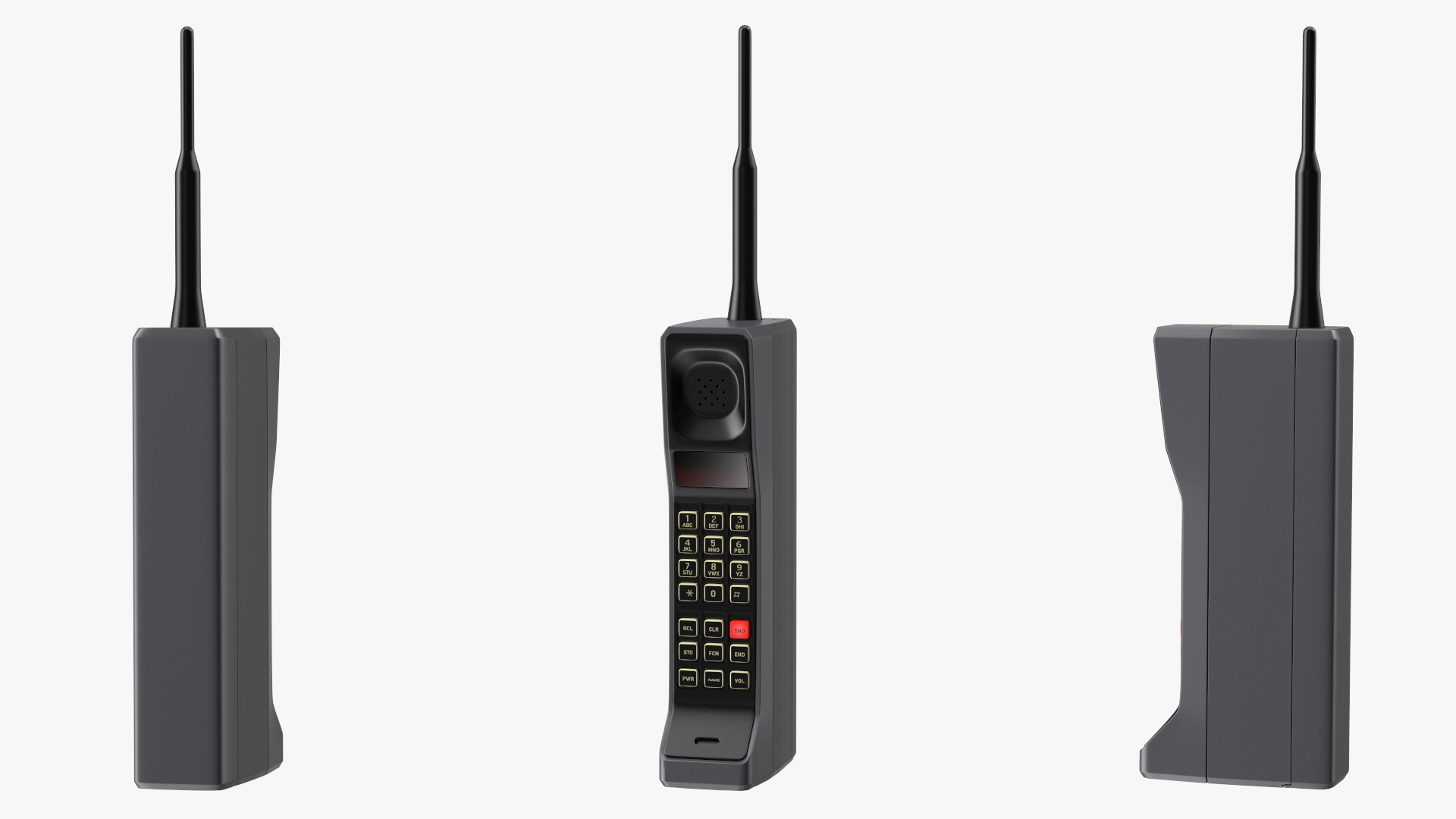 Vintage Analogue Cell Phone 3D