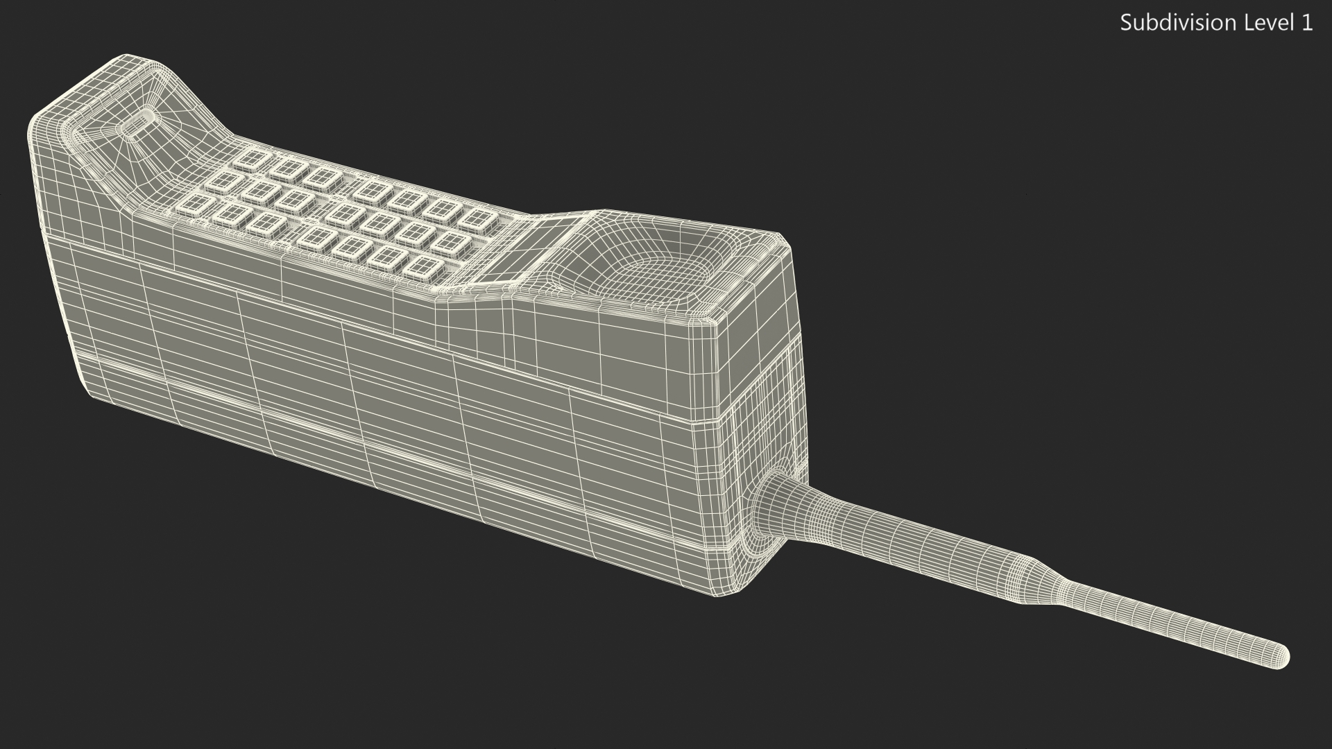 Vintage Analogue Cell Phone 3D