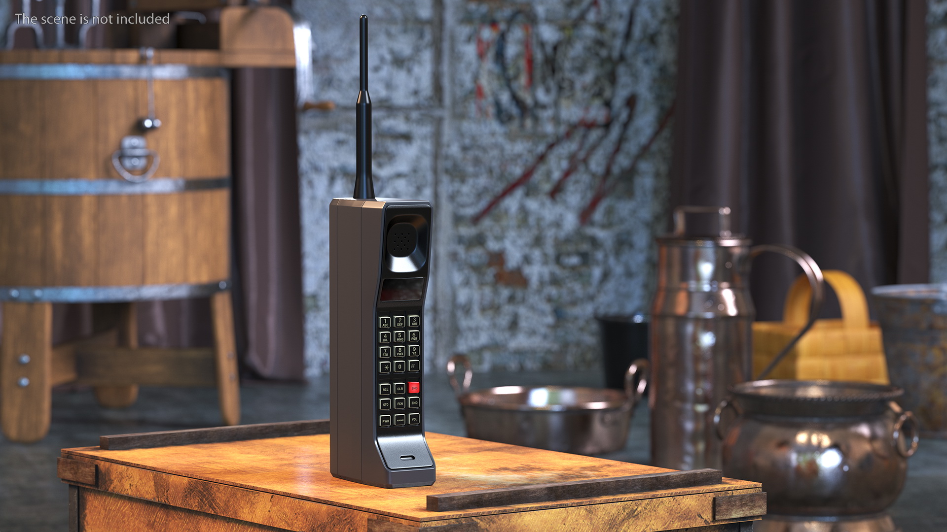 Vintage Analogue Cell Phone 3D