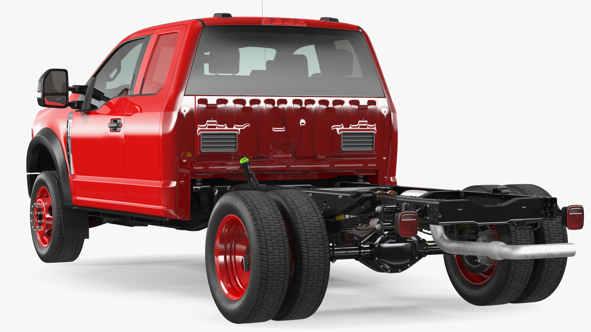 New 2023 Ford Chassis Cab F550 Red 3D model