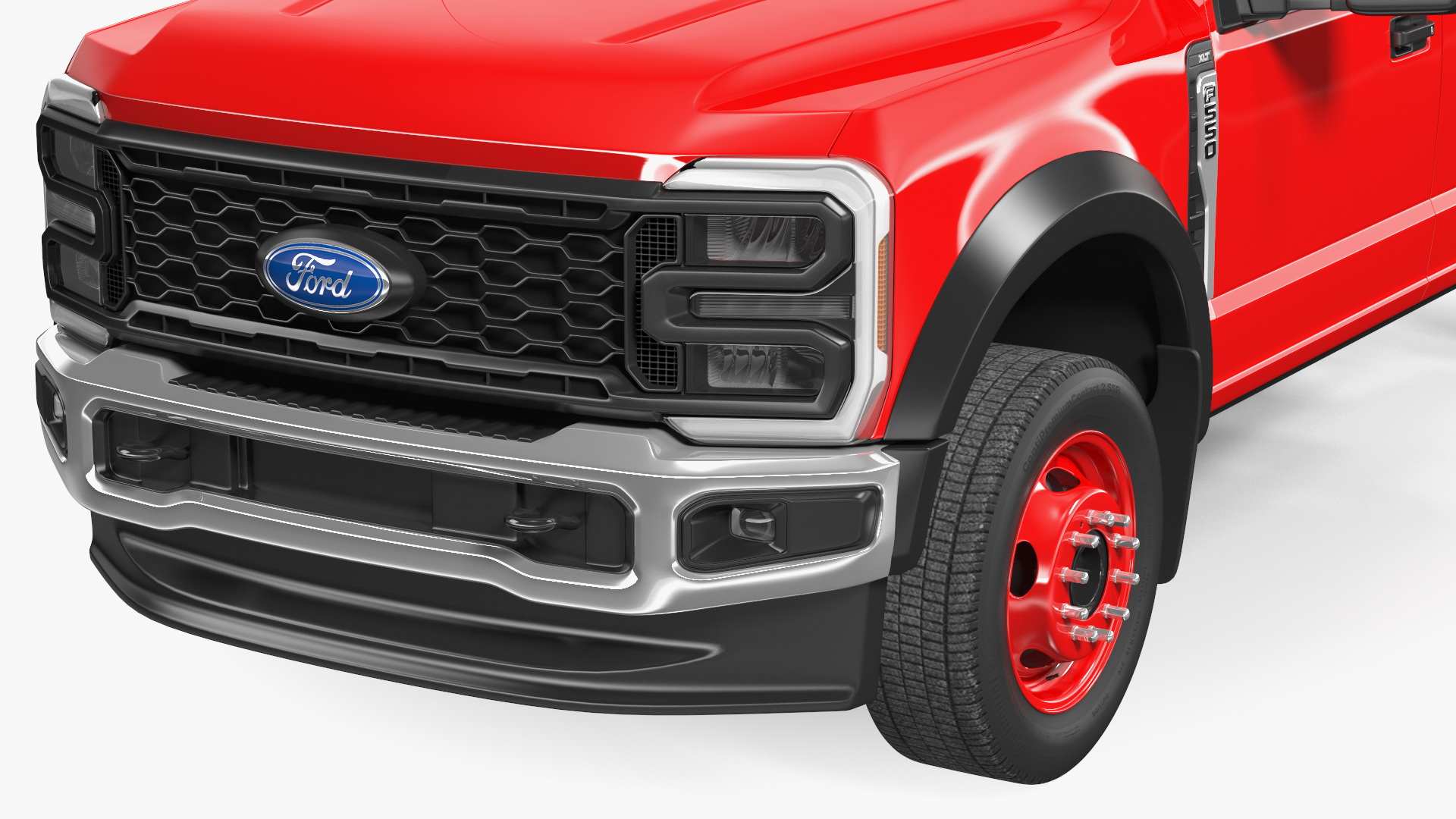 New 2023 Ford Chassis Cab F550 Red 3D model