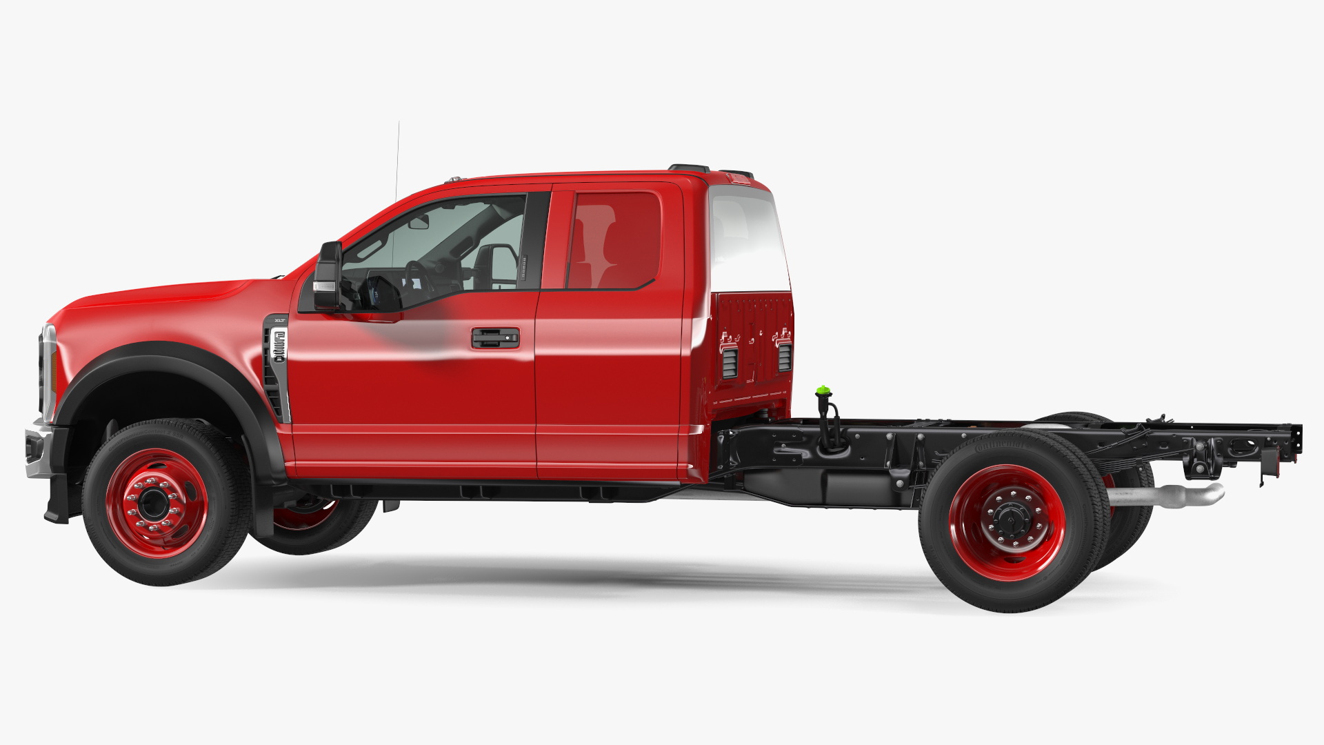 New 2023 Ford Chassis Cab F550 Red 3D model