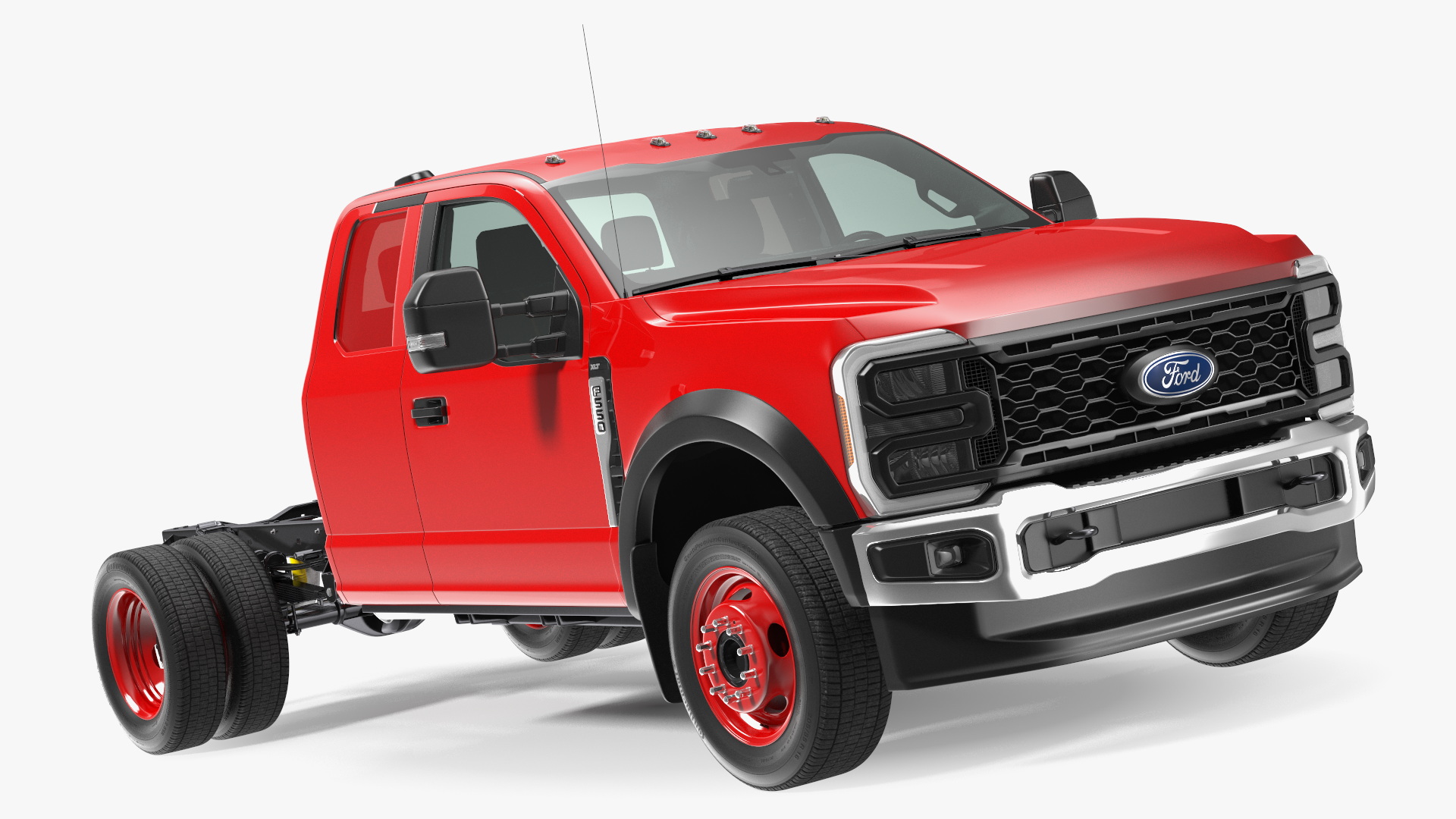 New 2023 Ford Chassis Cab F550 Red 3D model