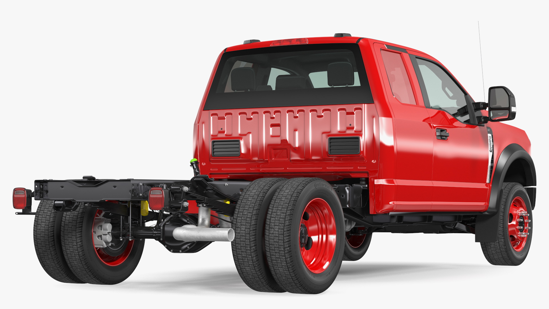New 2023 Ford Chassis Cab F550 Red 3D model