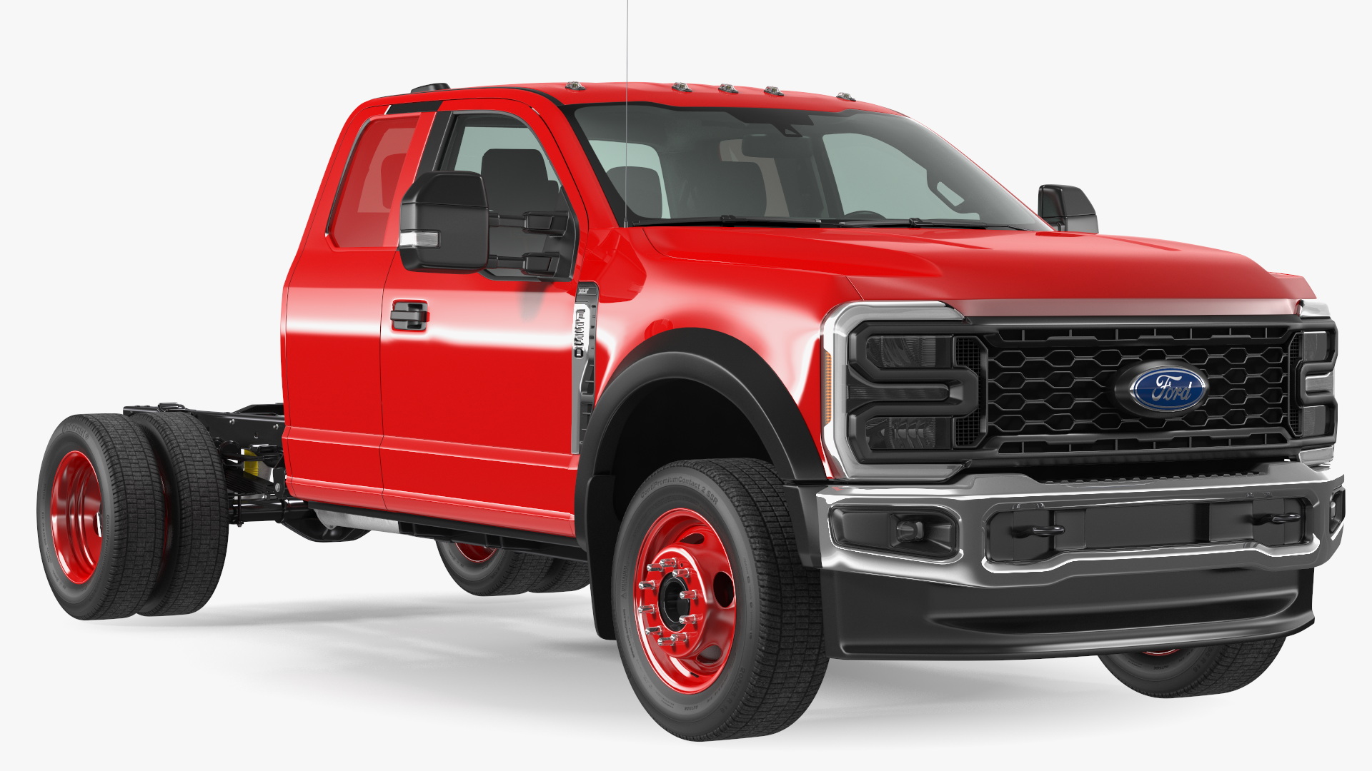 New 2023 Ford Chassis Cab F550 Red 3D model