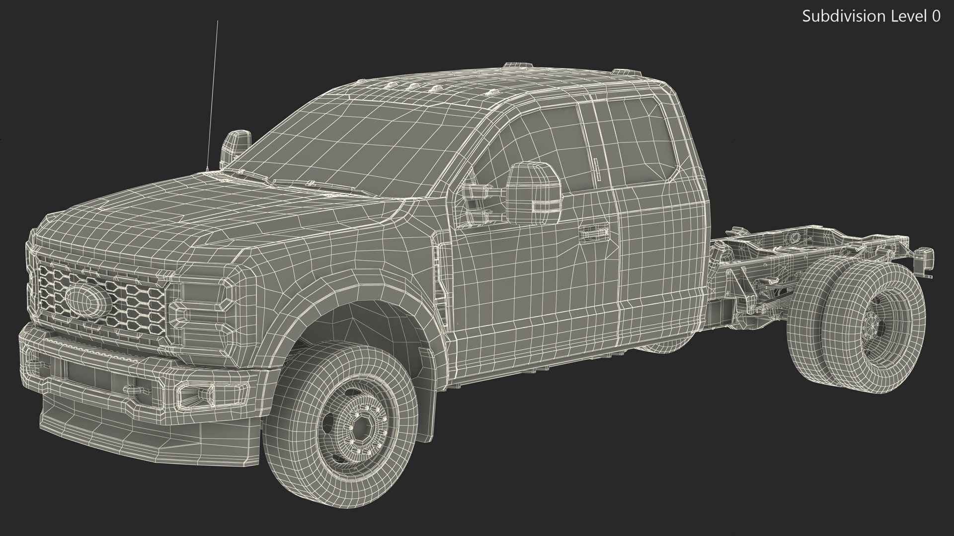 New 2023 Ford Chassis Cab F550 Red 3D model