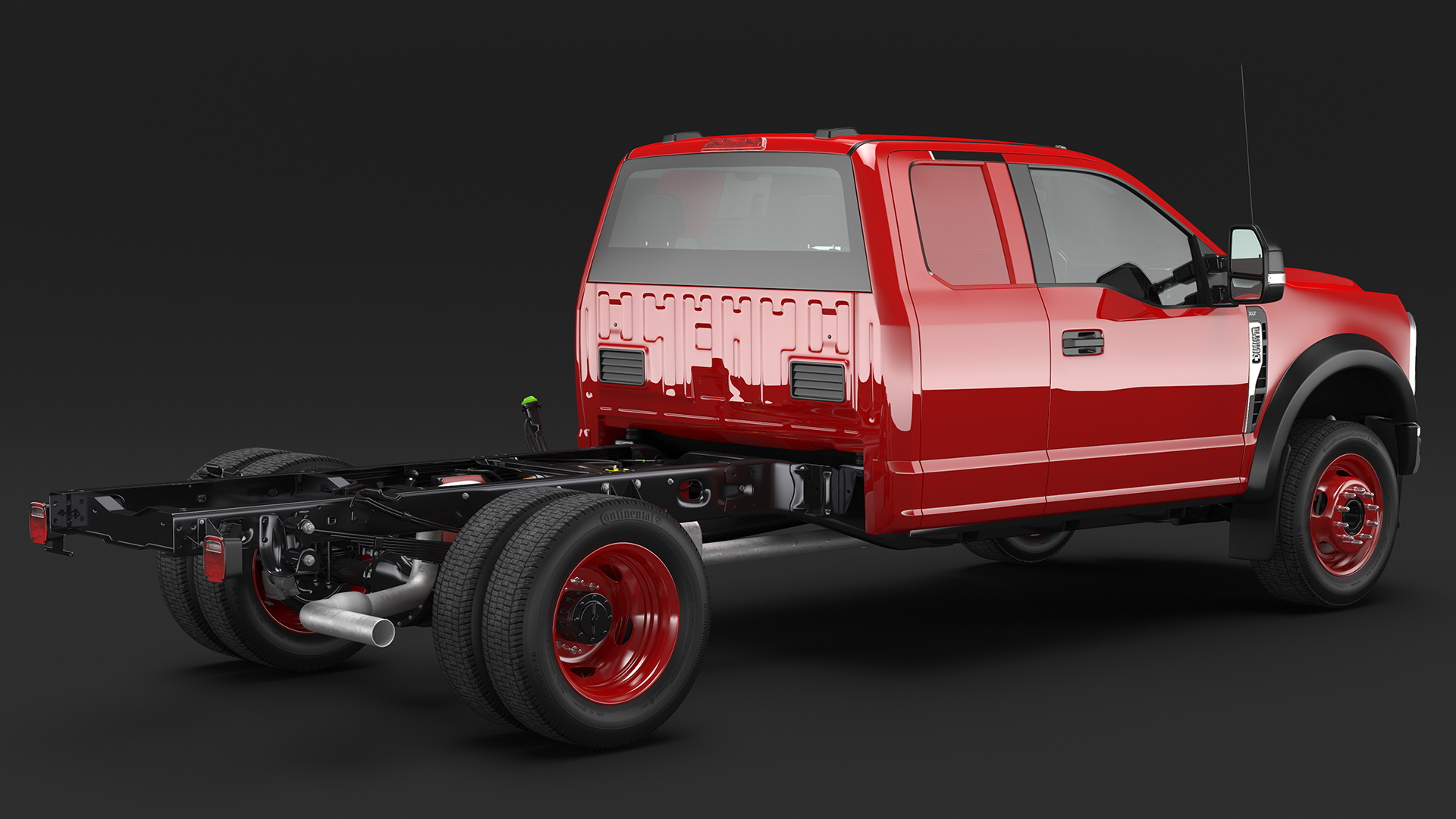 New 2023 Ford Chassis Cab F550 Red 3D model