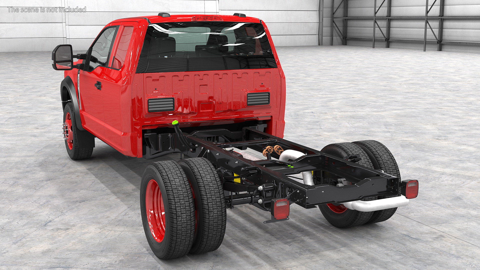 New 2023 Ford Chassis Cab F550 Red 3D model