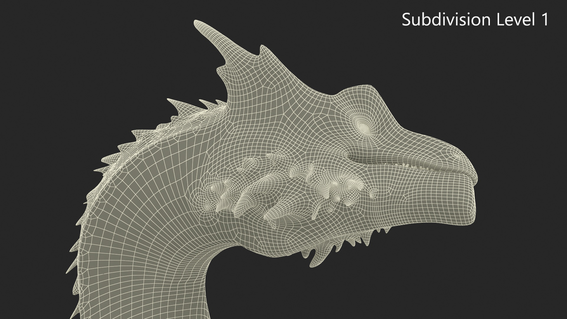 3D Sitting Fantastical Dragon