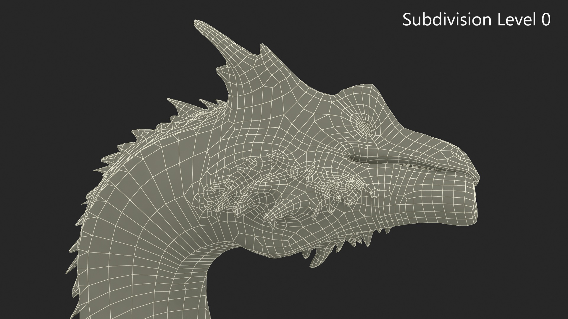 3D Sitting Fantastical Dragon