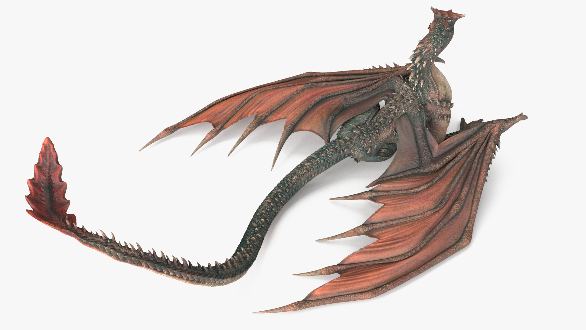 3D Sitting Fantastical Dragon