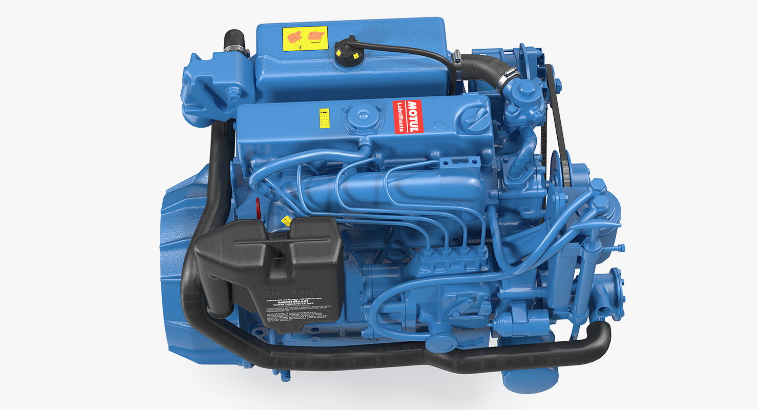Nanni Diesel 4 Cylinder Marine Engine 3D