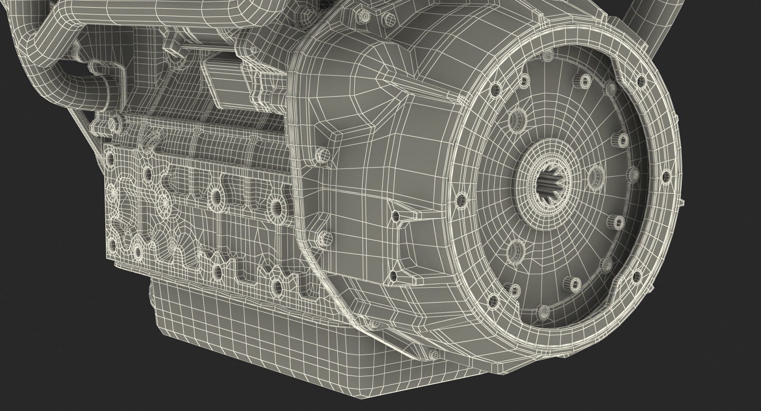 Nanni Diesel 4 Cylinder Marine Engine 3D