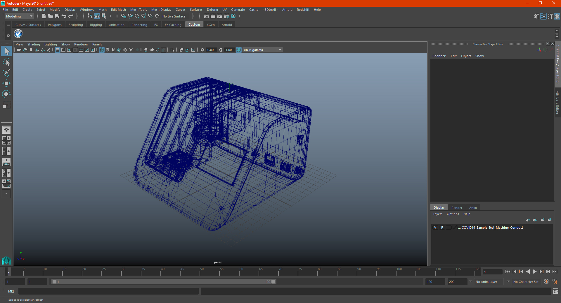 3D model COVID19 Sample Test Machine Conduct