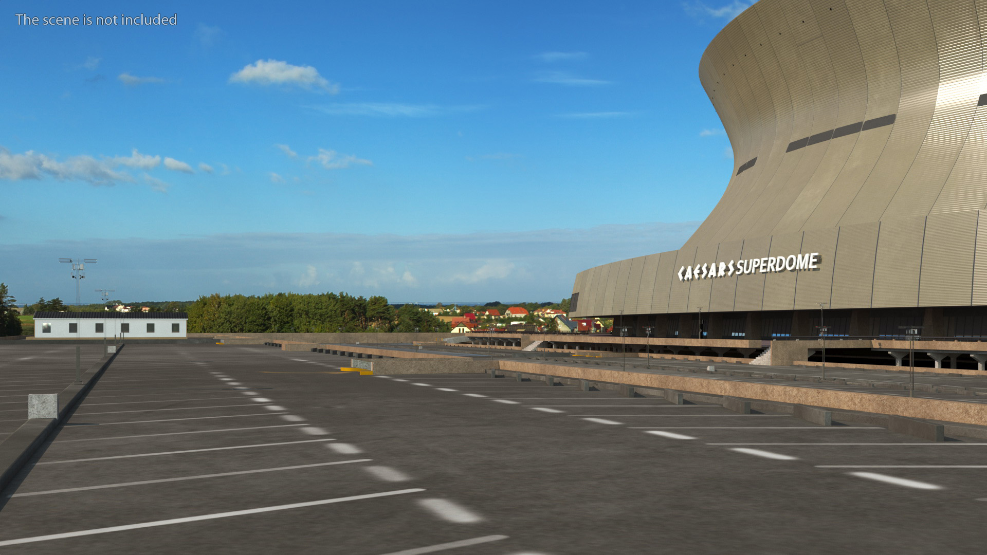 3D model Caesars Superdome Stadium