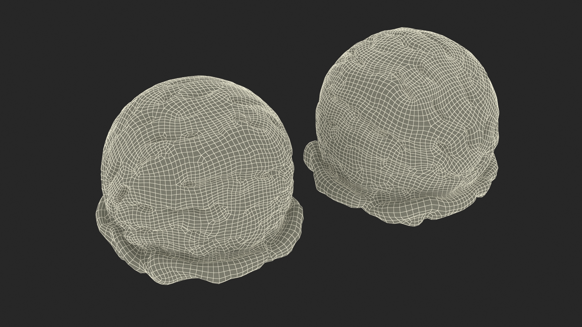 Orange Ice Cream Scoop 3D