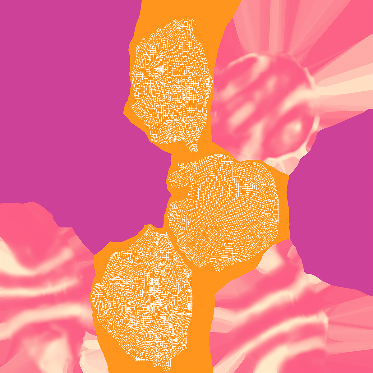 Orange Ice Cream Scoop 3D