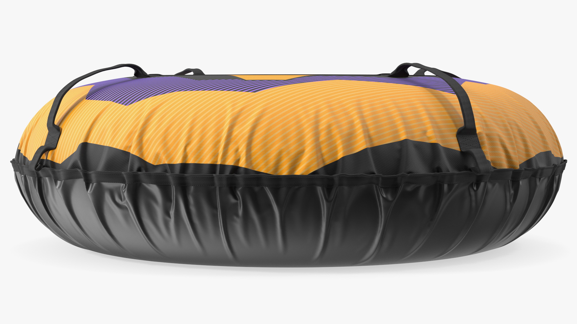 Inflatable Sled Snow Tube Yellow 3D