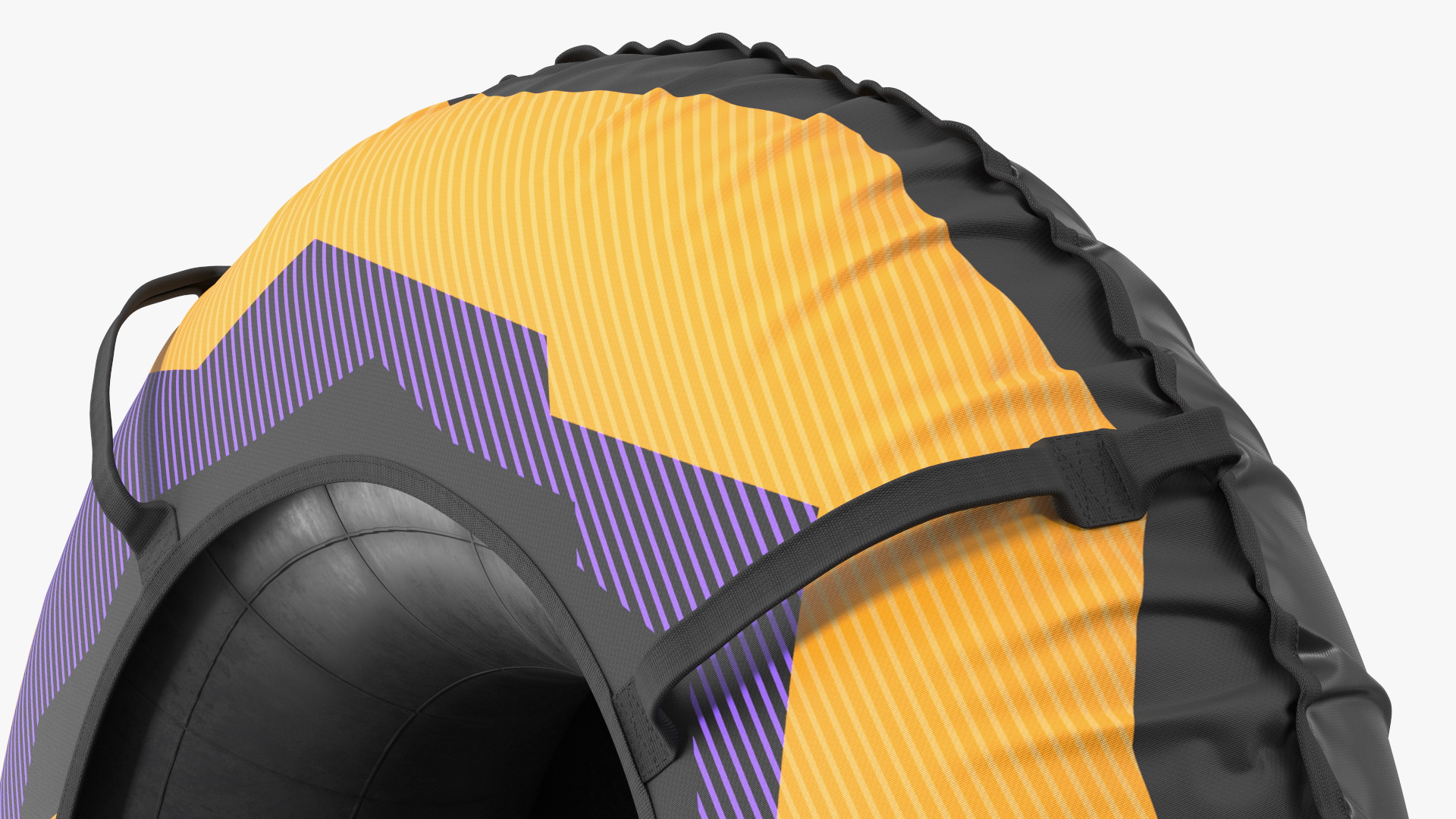 Inflatable Sled Snow Tube Yellow 3D
