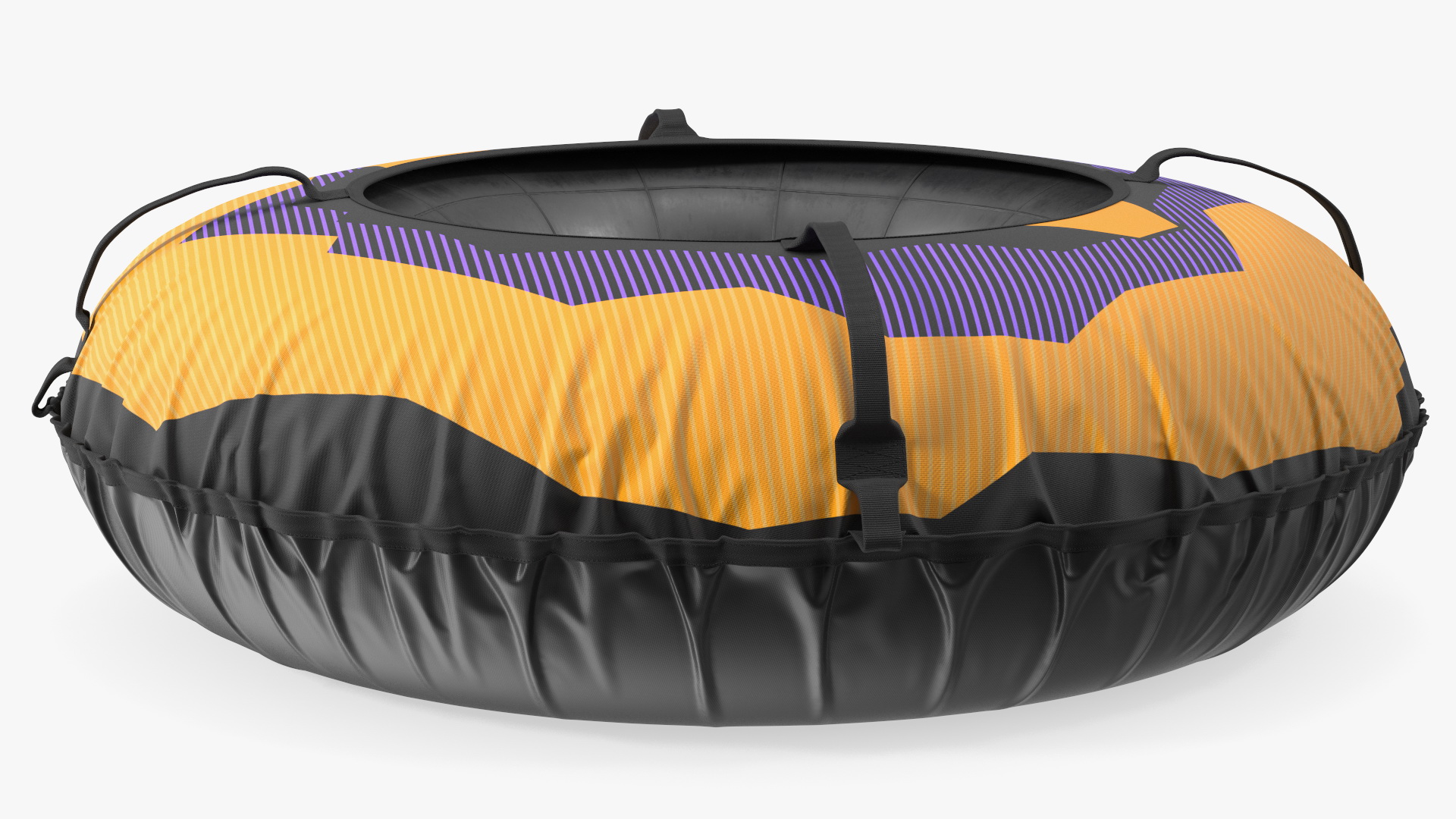 Inflatable Sled Snow Tube Yellow 3D