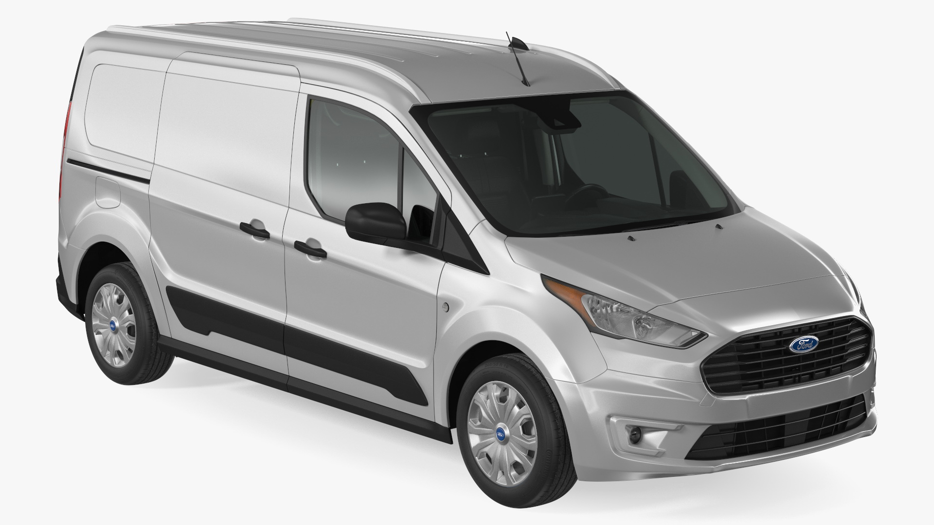 3D Ford Transit Connect Tailgate Silver Rigged model