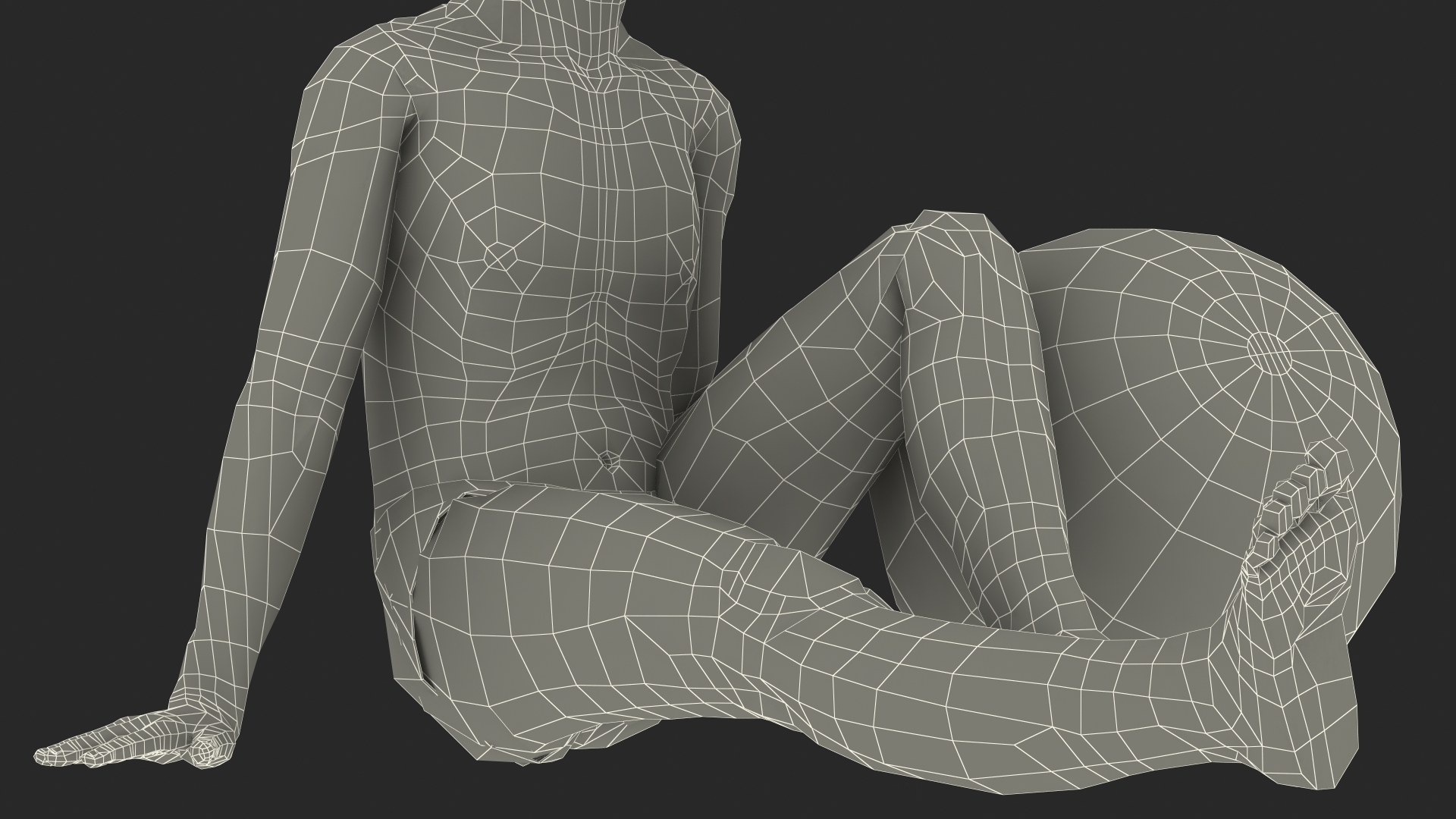 Sitting Child Boy Beach Style 3D model