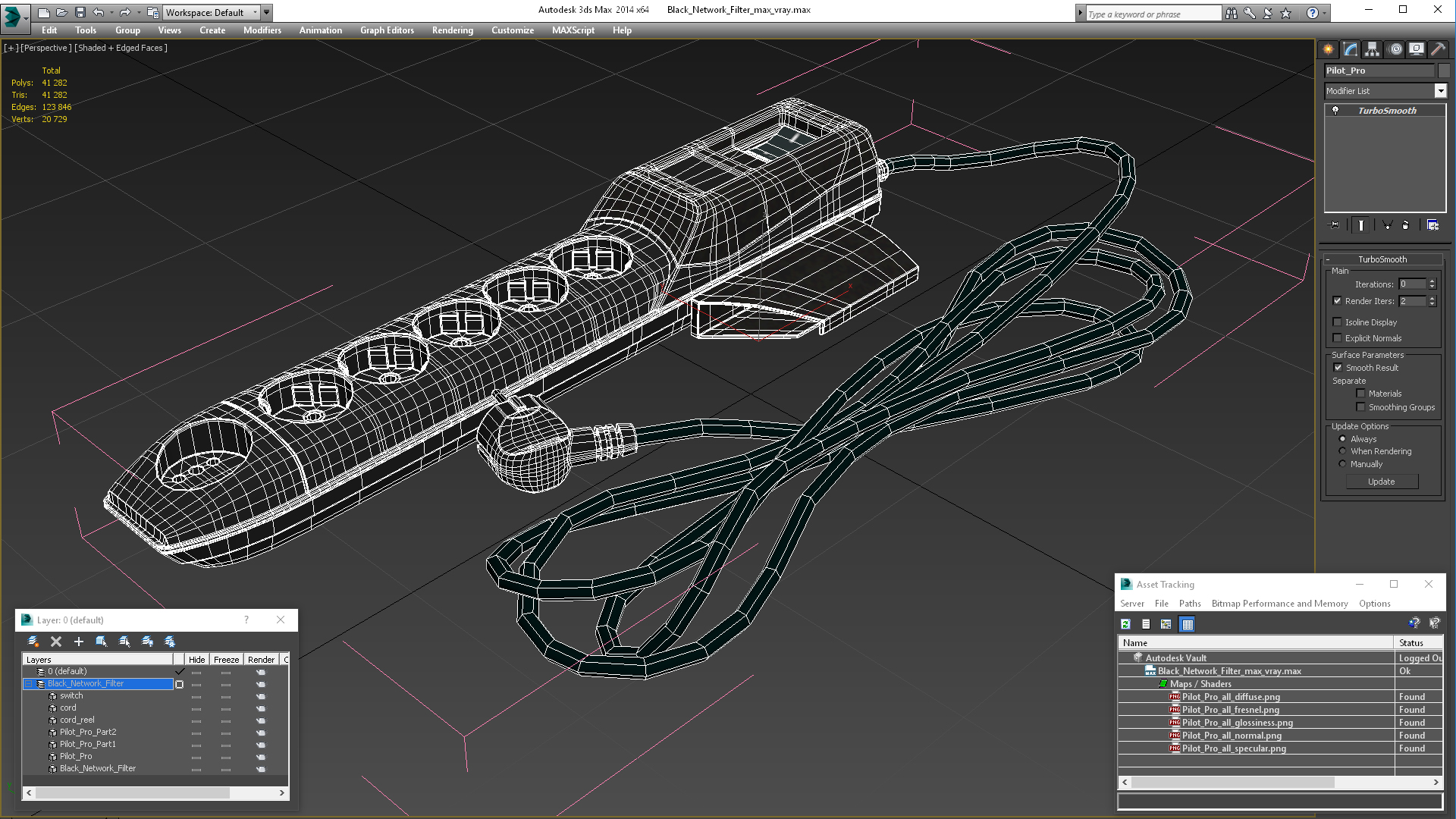 3D model Black Network Filter