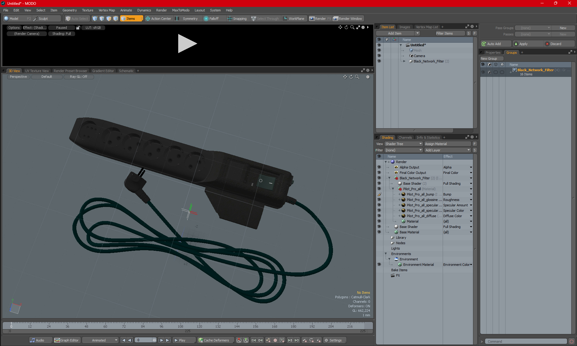 3D model Black Network Filter