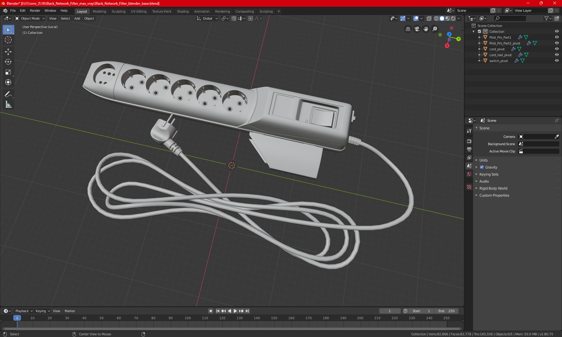 3D model Black Network Filter