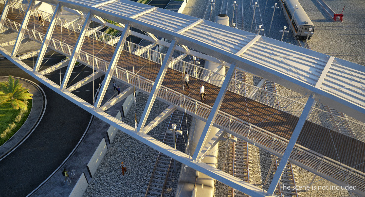 3D Pedestrian Bridge in Beer Sheva Israel model