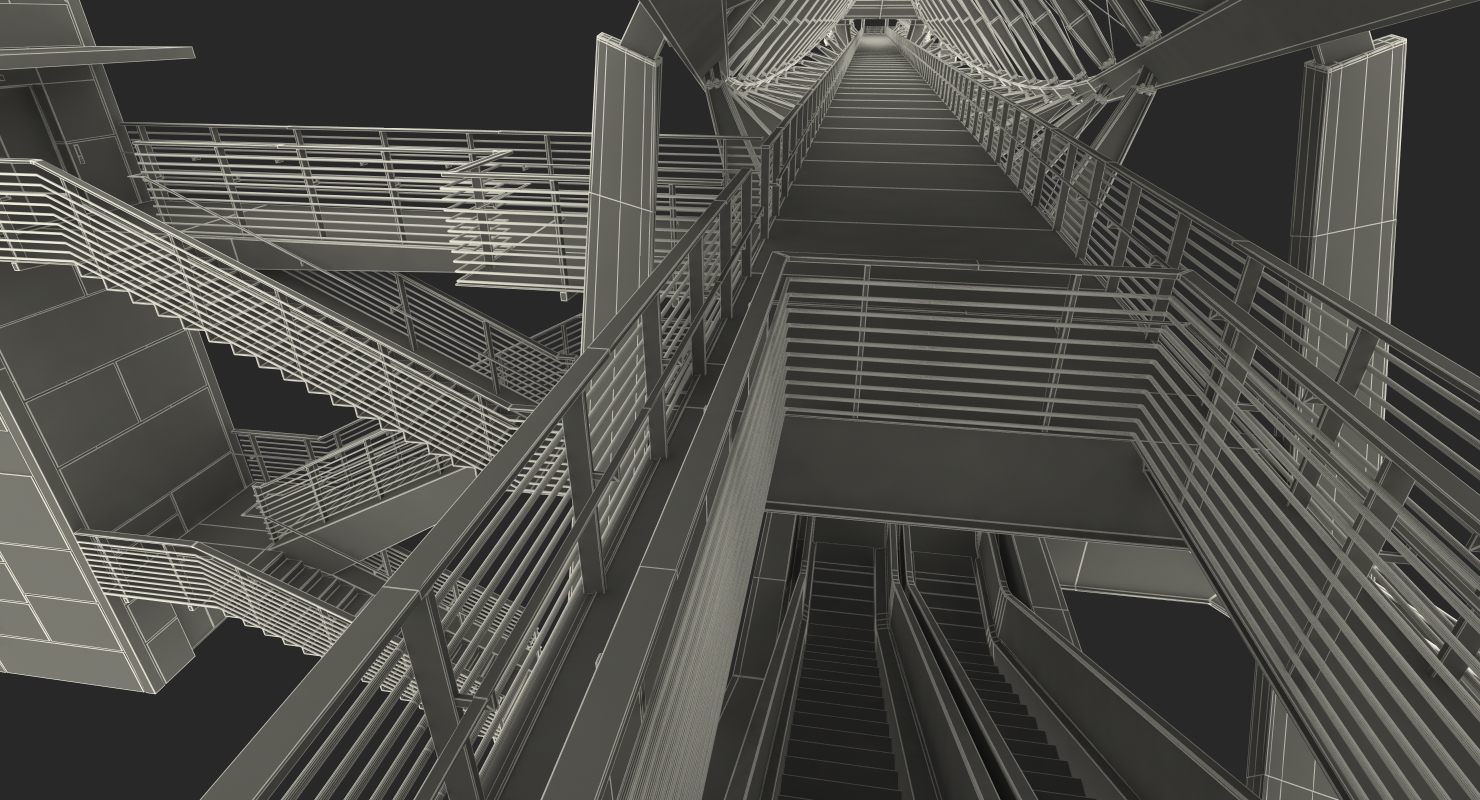 3D Pedestrian Bridge in Beer Sheva Israel model