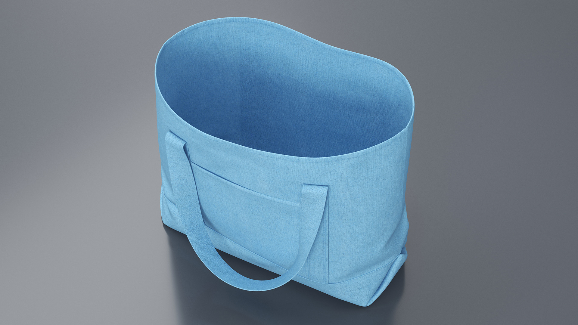 Eco Tote Bag Blue 3D