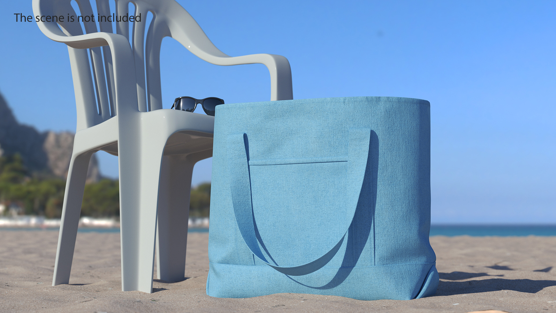 Eco Tote Bag Blue 3D