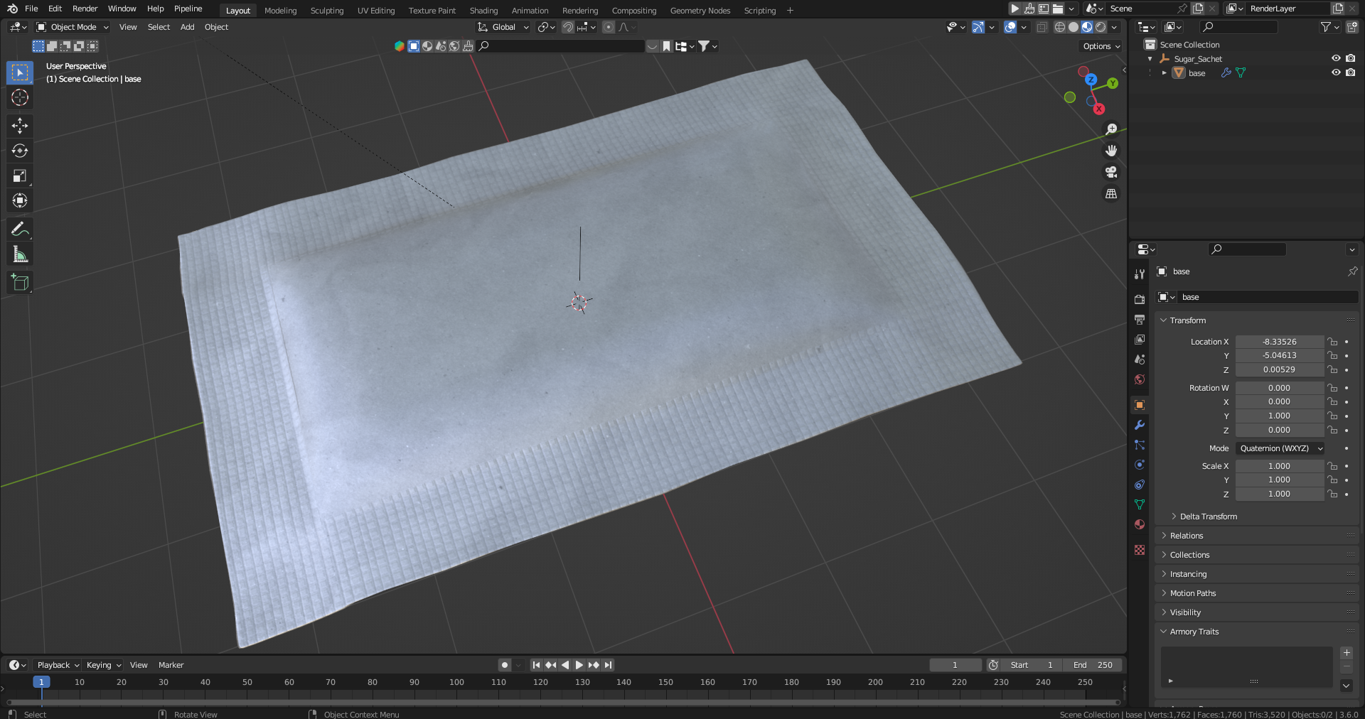 Sugar Sachet 3D