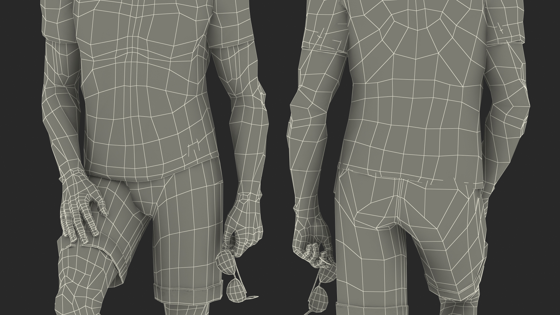 3D Asian Man Summer Outfits Standing Pose model