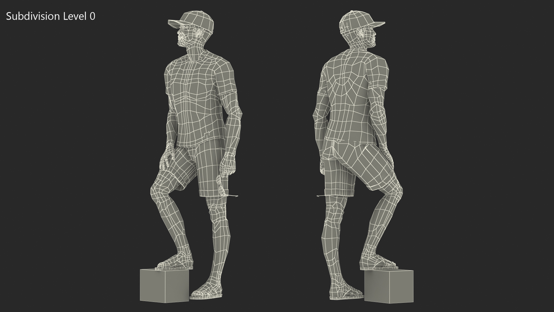 3D Asian Man Summer Outfits Standing Pose model